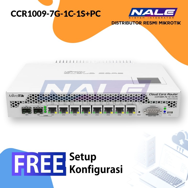 Mikrotik Router CCR1009-7G-1C-1S+PC